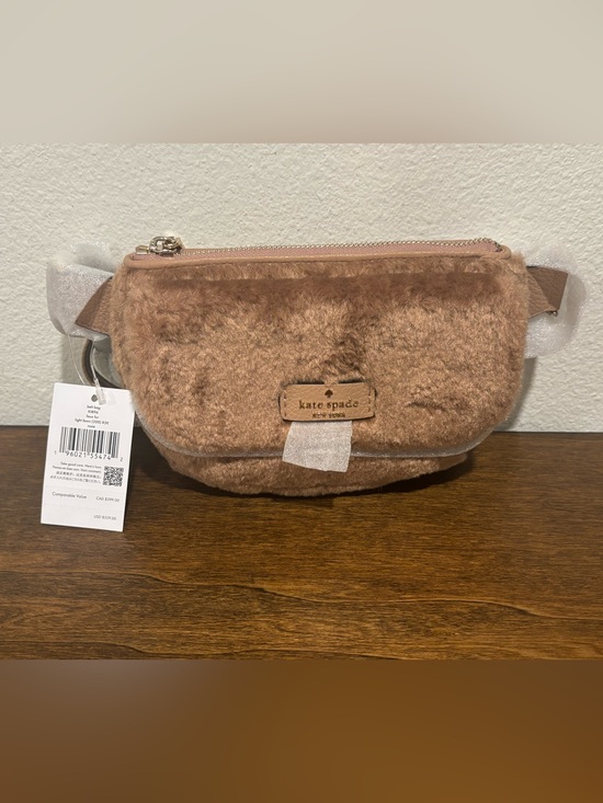 kate spade Handbags - kate spade Blush Faux-Fur Tan Belt/Bum Bag